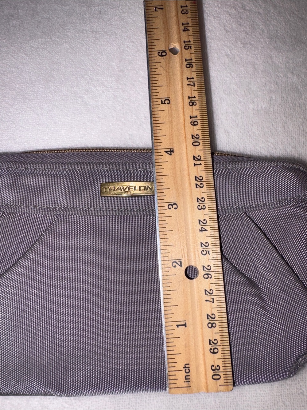 Travelon Dark Gray Wristlet Wallet with Gold Accent - Picture 5 of 7